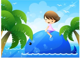 韩国儿童节矢量图