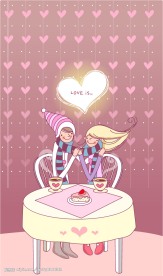 情人节系列插画（矢量）