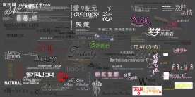 精美婚纱写真模板装饰艺术字体（影楼必备）