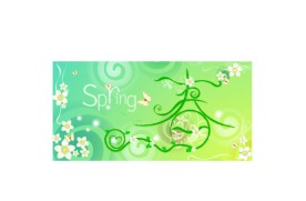 精美春天吊旗花纹系列4