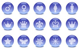 圆形水晶球矢量图标素材