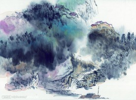 山水水墨画