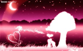 情人节壁纸系列－河边恋人