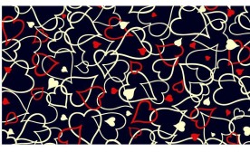 矢量心形花纹背景