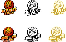 狮王啤酒标志(6个)