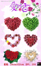 心形的花（情人节元素2）