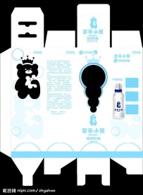 奶瓶包装展开图 A