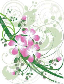 手绘花朵花纹矢量素材