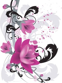手绘花朵花纹矢量素材