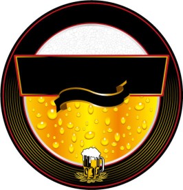 啤酒海报主题图案矢量素材