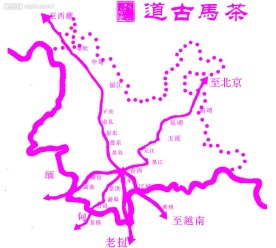 茶马古道矢量图