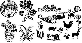 日本超精底纹背景花边矢量图