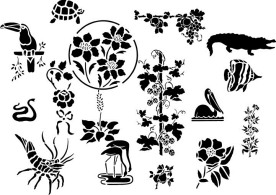 日本超精底纹背景花边矢量图