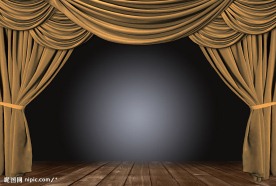 咖啡色帷幕图片素材