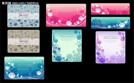 矢量 荷花 背景 素材