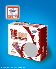 雪糕纸盒包装效果图设计41