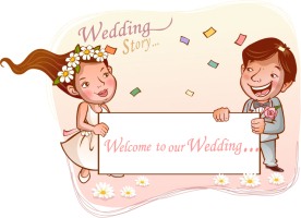 甜蜜婚礼卡通01