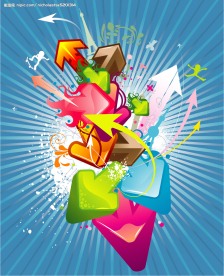 矢量夏季动感时尚海报