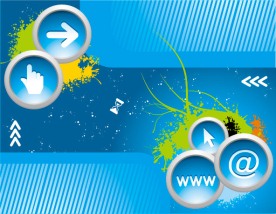 电脑网络展板背景