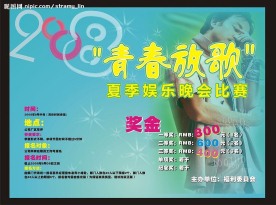 夏季娱乐晚会海报