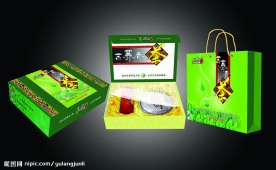 苦荞香茶包装盒包装袋设计