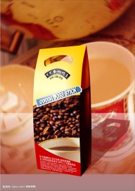 矢量咖啡包装盒