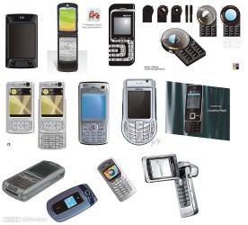 各类品牌手机矢量图