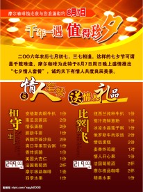 摩尔咖啡七夕情人节套餐海报设计