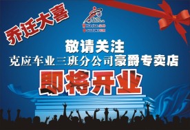 乔迁即将开业海报