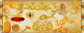 各种各样的龙素材 龙双龙珠