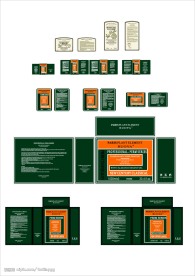 美发系列包装盒和不干胶