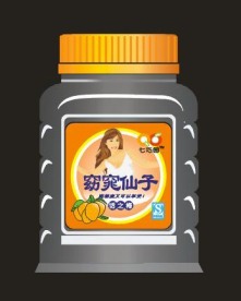 话梅糖果包装 标签 立体效果图3