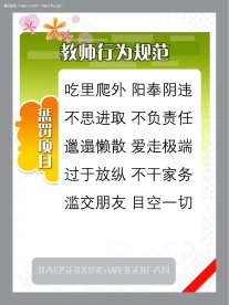 学校制度展板