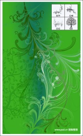 超酷时尚花纹线条PS笔刷下载