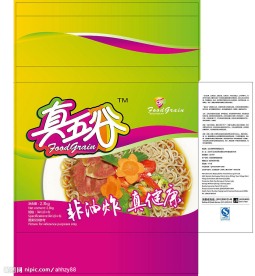 真五谷方便面包装盒