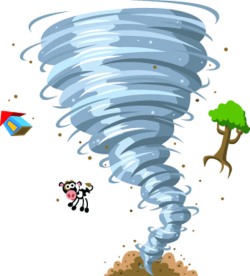 卡通龙卷风矢量素材