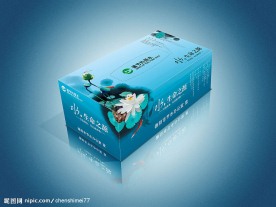 节水公益广告纸盒设计(包装设计展开图）