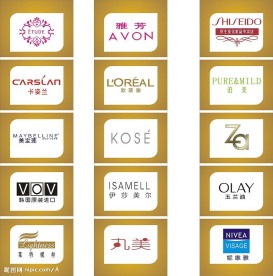 化妆品标志大结合（标志为位图）