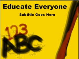 abc书写教育幻灯片模板