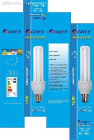 节能灯彩盒包装设计图造（原创）