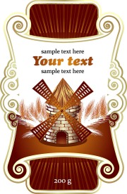 欧式瓶贴设计矢量素材