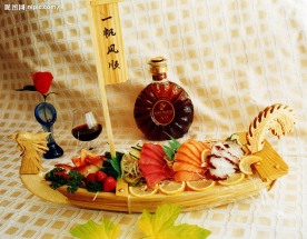 西餐 日本料理 龙船刺身