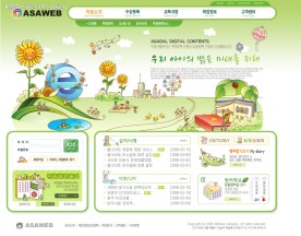 韩国超可爱家庭（幼儿园）网站模板