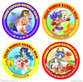 泡泡糖系列包装纸设计