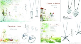 首饰画册矢量图