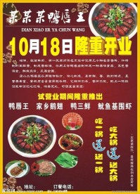 鸭唇王开业宣传单