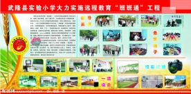 学校远程教育展板