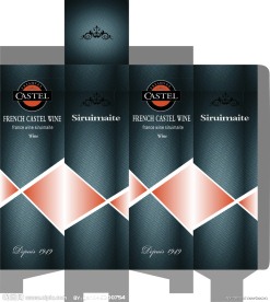 卡斯特红酒包装