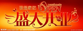 盛大开业 字体