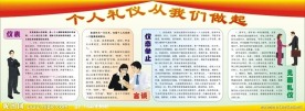 礼仪宣传栏